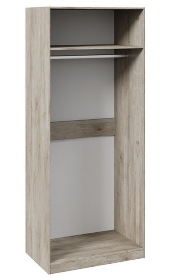 Шкаф для одежды с 2 зеркальными дверями «Эмбер» (Баттл Рок/Серый глянец)