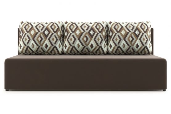 Нексус (27) диван-кровать коричневый/подушки ромб коричневый