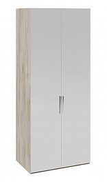Шкаф для одежды с 2 зеркальными дверями «Эмбер» (Баттл Рок/Серый глянец)