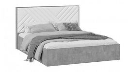 Хилтон Кровать с ПМ Тип 1 (1600) Ателье светлый/Белый