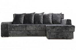 Марго 1 (28) угловой диван правый (УП) серый велюр