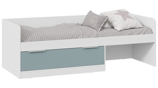 Марли Кровать комбинированная (800) Тип 1 Белый/Серо-голубой