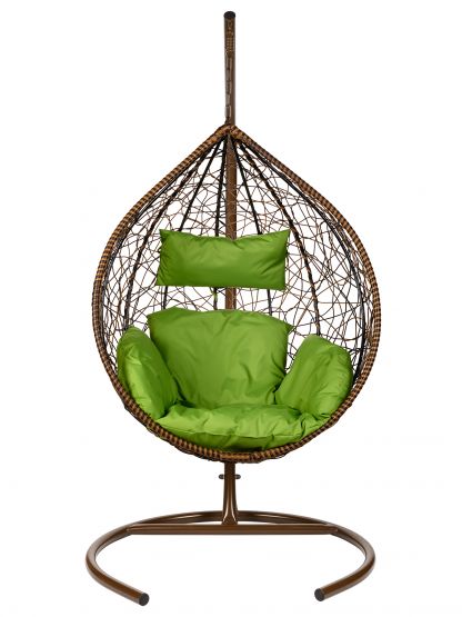 Подвесное кресло Tropica ( TwoTone каркас + зеленая подушка)