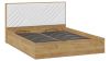 Хилтон Кровать с ПМ Тип 1 (1600) Дуб крафт золотой/Белый