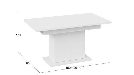 Стол раздвижной «Детройт» тип 1 (Белый/Белый)