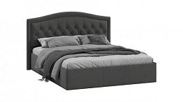 Кровать с ПМ «Адель» (Велюр графит) 1600